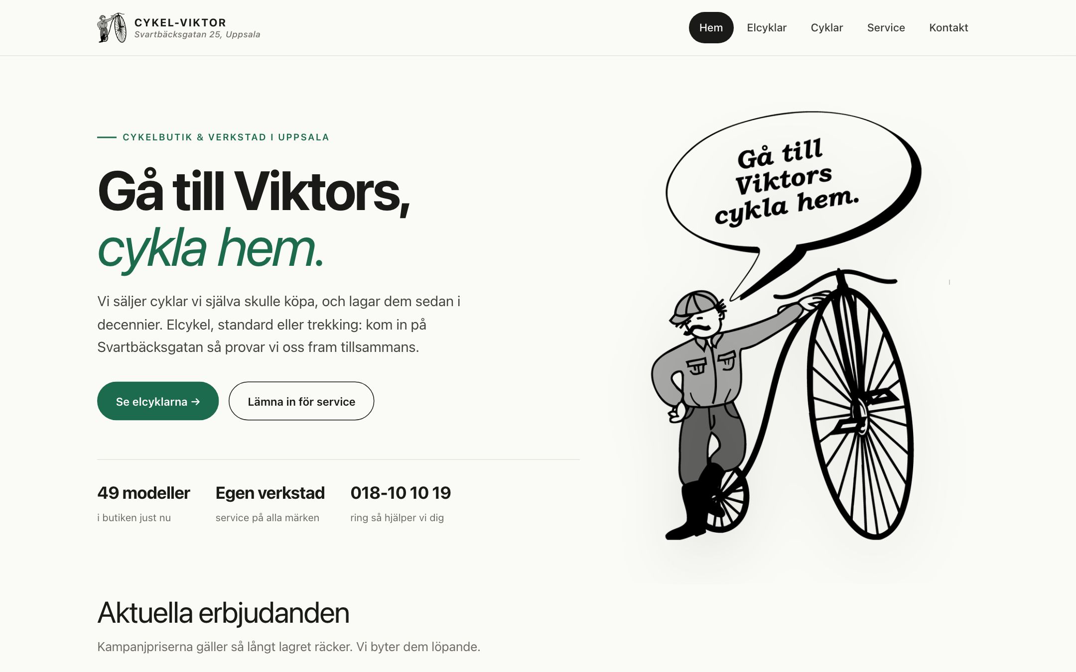 Cykel-Viktor - webbplats