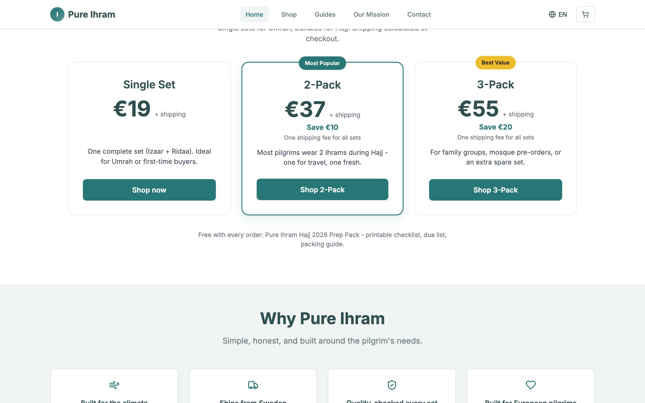 Pure Ihram - innehåll (desktop)