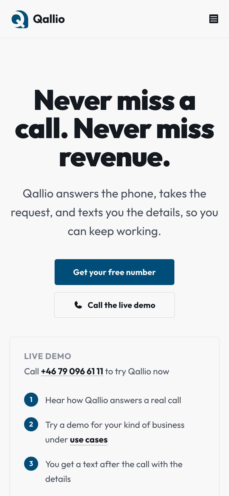 Qallio - mobil